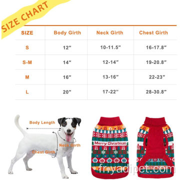 Pull de Noël pour chien Pulls pour animaux de compagnie